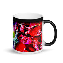 Load image into Gallery viewer, Multi Colored Pansies Matte Black Magic 11oz Coffee Mug