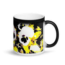 Load image into Gallery viewer, White Pansy’s Matte Black Magic 11oz Coffee Mug