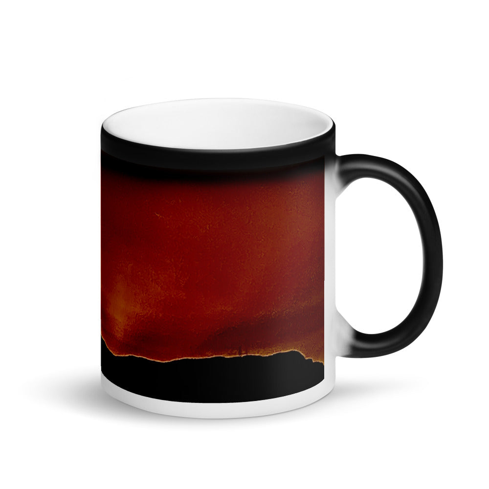 Diamond Sunset Matte Black Magic 11oz Coffee Mug