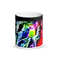Load image into Gallery viewer, Multi Colored Pansies Matte Black Magic 11oz Coffee Mug