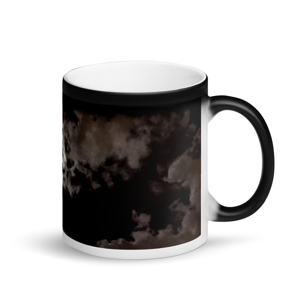 Behind Moon Clouds Matte Coffee Mug