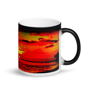 Waikiki Sunset Matte Black Magic 11oz Coffee Mug