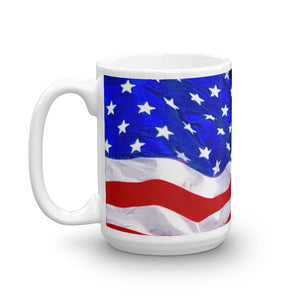 American Flag Wavy Coffee Mug