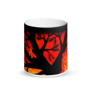 Spooky Tree Matte Black Magic 11oz Coffee Mug