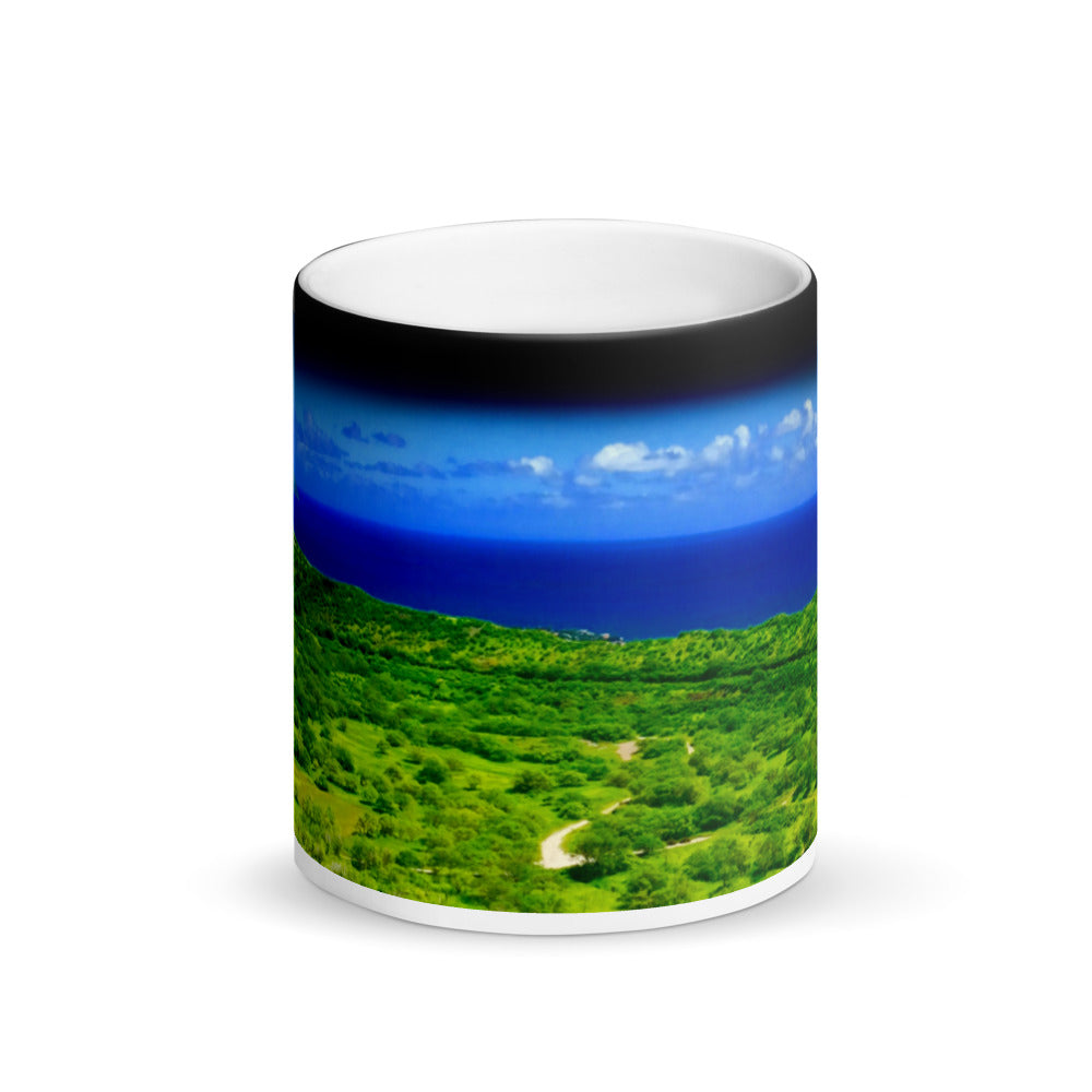 Diamond Head North Crater 11oz Matte Black Magic Coffee Mug