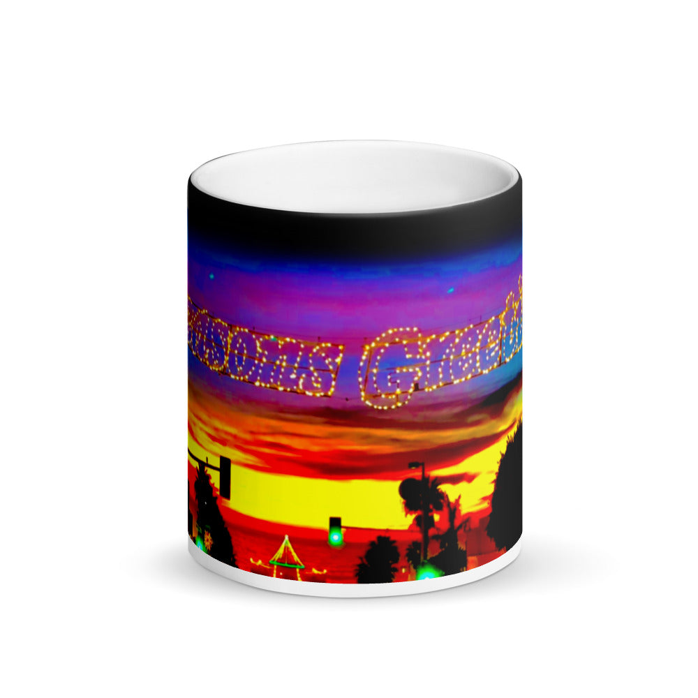 Season’s Greetings Matte Black Magic 11oz Coffee Mug