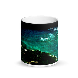 Hawaii Diamond Head Lighthouse 11oz Matte Black Magic Coffee Mug
