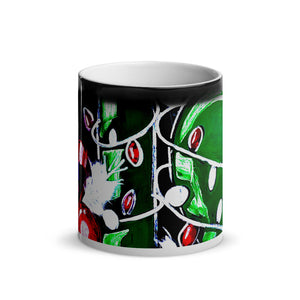 Christmas Cactus Light's Glossy Magic Mug
