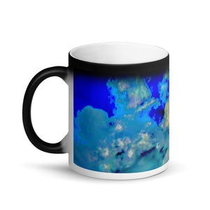 Transitioning Clouds Matte Black Magic 11oz Coffee Mug