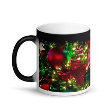 Load image into Gallery viewer, Christmas Tree Ornaments Matte Black Magic 11oz Coffee  Mug