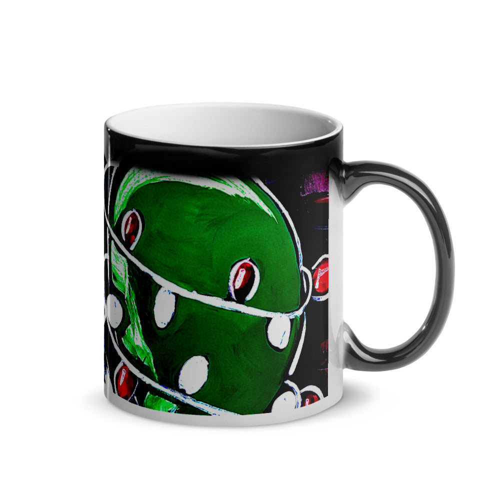 Christmas Cactus Light's Glossy Magic Mug