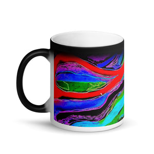 Swirling #3 Matte Black Magic 11oz Coffee Mug