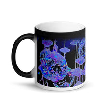 Load image into Gallery viewer, Purple Purple Crystals Matte Black Magic 11oz Coffee  Mug