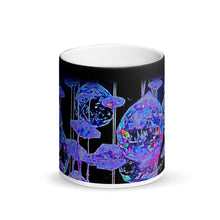 Load image into Gallery viewer, Purple Purple Crystals Matte Black Magic 11oz Coffee  Mug