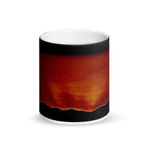 Diamond Sunset Matte Black Magic 11oz Coffee Mug