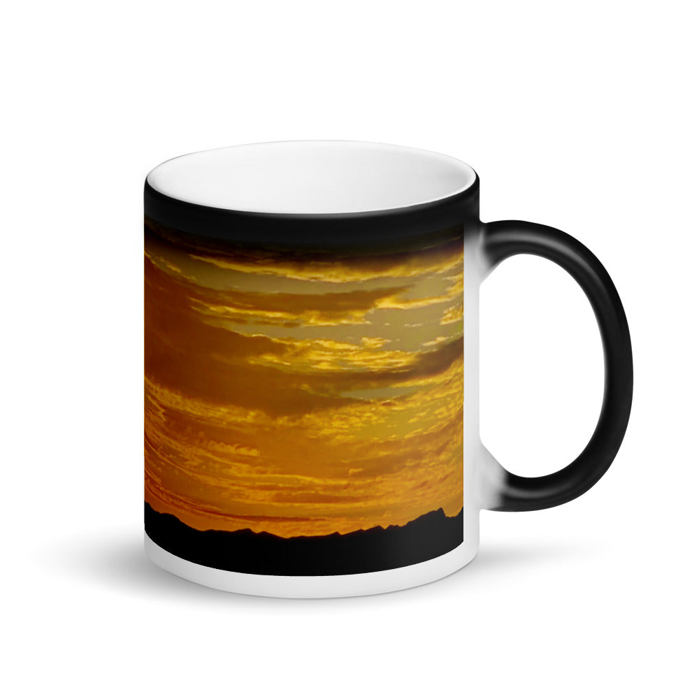 Sunset Warm Springs 11ozMatte Black Magic Coffee Mug