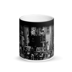 New York Times Square Matte Black Magic 11oz Coffee Mug
