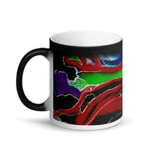 Load image into Gallery viewer, Swirling #2 Matte Black Magic 11oz Coffee Mug