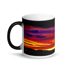 Load image into Gallery viewer, Sunset Purple Hue’s 11oz Matte Black Magic Coffee  Mug