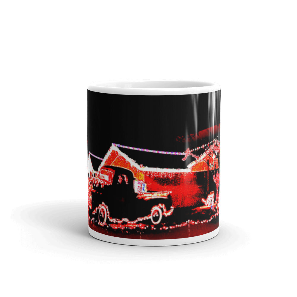 Christmas Pickup Truck Lights Mug