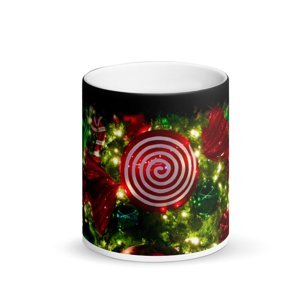 Christmas Tree Ornaments Matte Black Magic 11oz Coffee  Mug