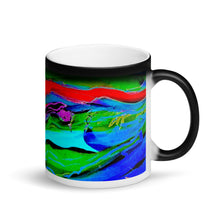 Load image into Gallery viewer, Swirling #3 Matte Black Magic 11oz Coffee Mug