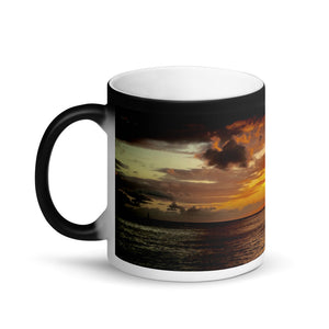 Hawaii Waikiki Sunset 11oz Matte Black Magic Coffee Mug