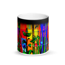 Load image into Gallery viewer, Abstract Bamboo Matte Black Magic 11oz Coffee Mug