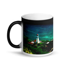 Load image into Gallery viewer, Hawaii Diamond Head Lighthouse 11oz Matte Black Magic Coffee Mug