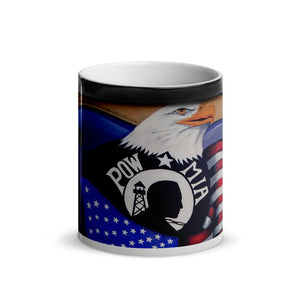 Pow-Mia Freedom Glossy Magic 11oz Coffee Mug