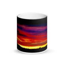 Load image into Gallery viewer, Sunset Purple Hue’s 11oz Matte Black Magic Coffee  Mug